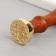 Printing for wax with a wooden handle "Fish and Corals" 9x2.5x2.5 cm