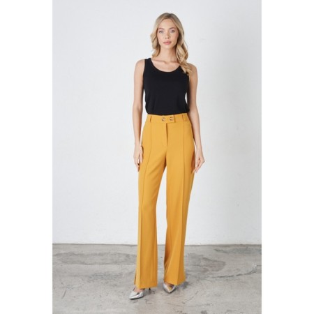 Women's pants with a section of Eliseeva Olesya, size 42, yellow color