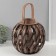 Summary tree on 1 candle "Weaving" beige-brown 10x24x24 cm