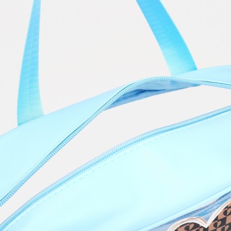 Cosmetic bag with lightning, blue color-2