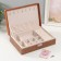 Casket to the leatherette for jewelry "Chocolate" Combined 26.7x18.5x7.5 cm