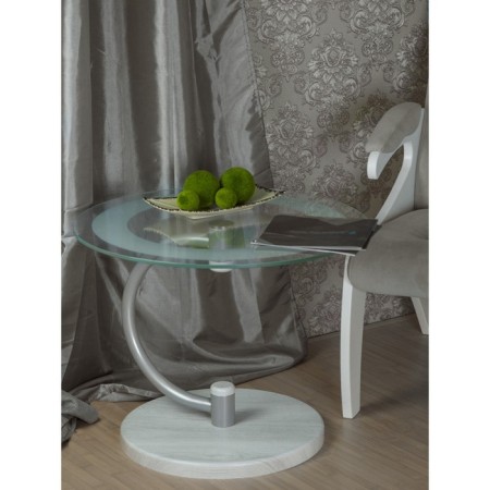 Table Journal duet 13n, 600x600x470, metallic/smoky oak/transparent-4