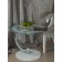 Table Journal duet 13n, 600x600x470, metallic/smoky oak/transparent