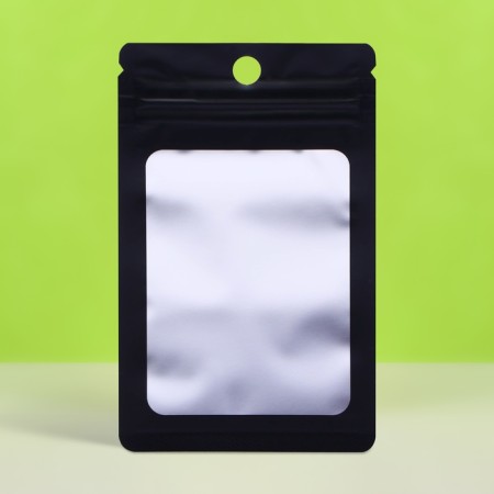 SIP-LOK package with a window, with Euroslot, black, 7 x 10 cm-2