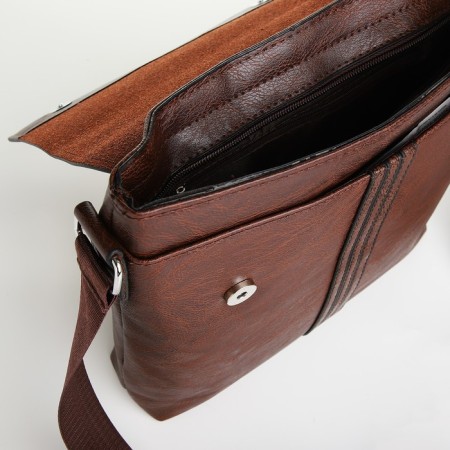Male bag, brown color-4