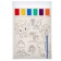 Coloring "World of Dinosaurs", 2 sheets, 6 colors of paint, brush