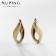 Earrings metal xuping curls bend, color gold