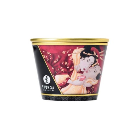 Candle - aromaticoma for shunga massage "Strawberries and champagne", 170 ml-1