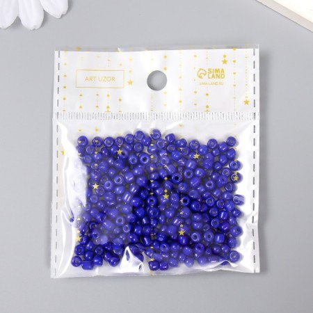 Round beads 6/0 "Blue Neon" 20 g-4