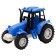 Eco-machine Funky Toys "Tractor", with a friction mechanism, blue color, 16 cm