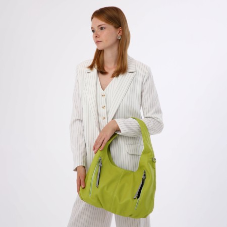 Lurch bag with lightning, 3 outer pockets, green color-9