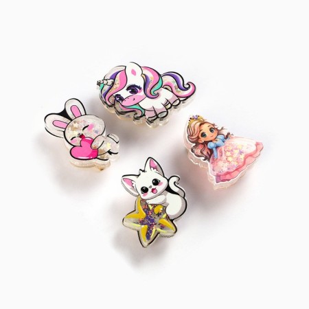 Hair hair clip, shaker, 4 pieces-2