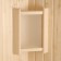 Lampshade wooden corner, white glass