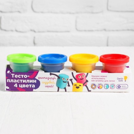 Set for children's creativity "test-plastilin, 4 colors"-3