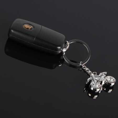 Cartage keychain, "cross bike", silver