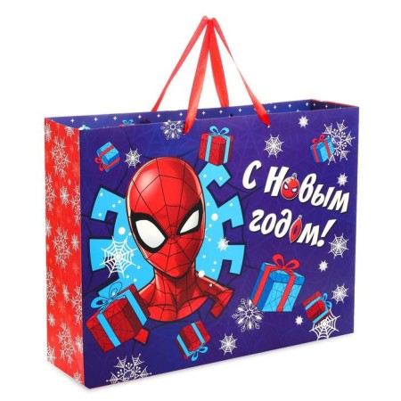New Year. Gift package, 31x40x11 cm, packaging, spider-man-1