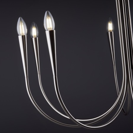 Suspended lamp Freya Fr5253PL-08N Branches, 560x1100 mm, E14, 8x40W, Nickel color-7