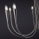Suspended lamp Freya Fr5253PL-08N Branches, 560x1100 mm, E14, 8x40W, Nickel color