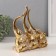 Polystone souvenir "Three elephants. Indian patterns" gold 18.3x6.7x20 cm