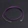 A lace of artificial suede with a lock, 45 cm + extension cord, purple color