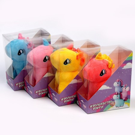 Soft toy "Magic near", unicorn, color mix-6