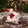 Santa Claus "in a suit with patterns and fur, on a sleigh" 13 cm, red-white