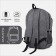 Male backpack on a zipper, 3 outer pockets, gray color