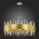 Suspended chandelier ST LUCE. SL1633.203.16. Olvera. 16x40 watts, E14, 80x80x37 cm, matte gold color
