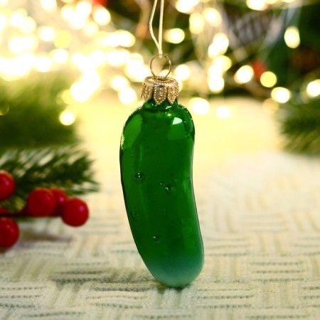 Christmas tree toy "cucumber-2" 8.9 cm