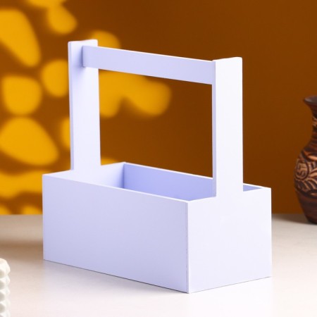 Wooden Kashpo "Hellad Big, Pack", with a pen, 25 × 12.5 × 10 (25) cm lavender-1