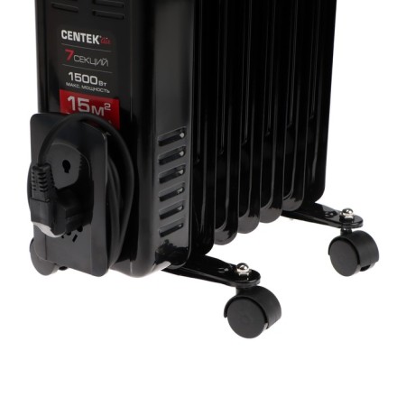 CENTEK CT-6200 heater, oil, floor, 1500 W, 15 m², 7 sections, black-4