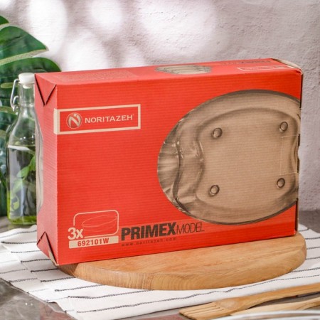 A set of baking forms Primex, glass, 1500/2000/2500 ml-5