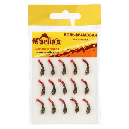 Mormyshka tungsten Marlin’s forests, 4 mm, 0.65 g, red 12, color copper, 15 pcs.-1
