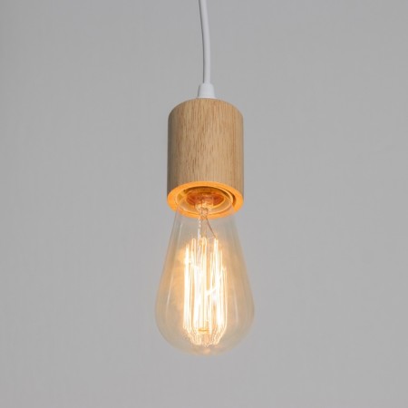 Suspension lamp "Claud" cylinder 1x40W E27 white 5x6.5x95cm-2