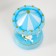 Musical mechanical souvenir "Carousel 4 horses" Blue 9.6x9.6x15.5 cm