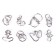 Metal puzzle “pirates riddles”, set of 8 pcs.
