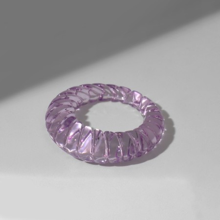 Ring plastic "Spring", purple color, 17 size-3