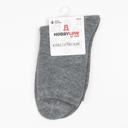 Women's socks, gray color, size 36-40-4