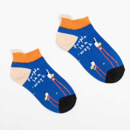 Women's socks minku "modern", blue color, size 36-41 (23-27 cm)
