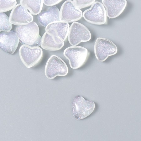 Decor for creativity Plastic "Hearts with brilliance" set of 40 pcs.
