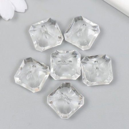 Beads for creativity Plastic "Crystal Diamond" set 20 g 2x2x1.5 cm-2
