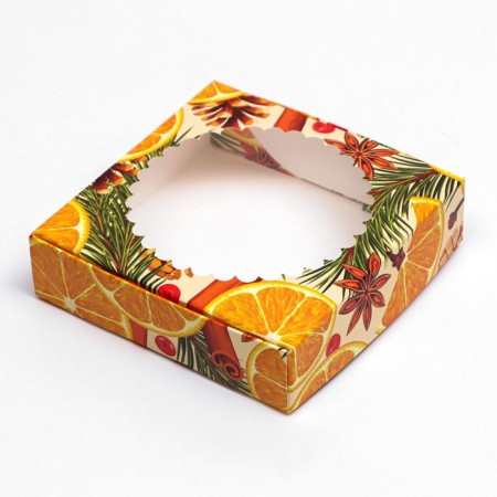 Box "Orange Party" 11.5 x 11.5 x 3.2 cm-5
