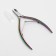 Manicure nippers for cuticle, curved blade, double spring, 10.5 cm, blade length - 5 mm, chameleon color
