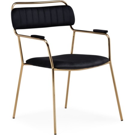 ASPEN Metal/velor Metal Carcass, gold/black 60x65x86 cm