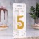 Candle for Cake "Super Blood", 10.4 cm, number "5", gold sparkle