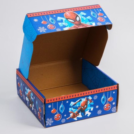 Gift box "New Year" 24.5x24.5x9.5 cm, Spider-Man-3