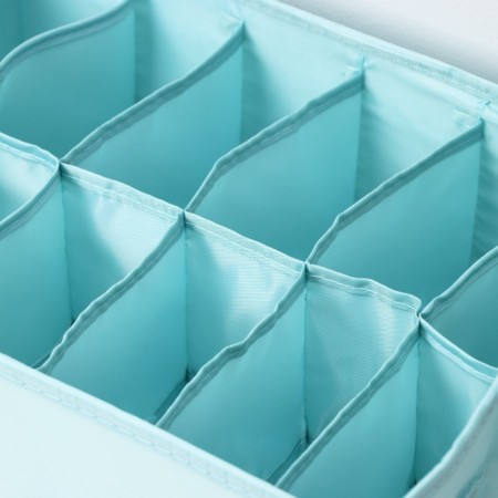Organizer for storage of linen "Comfort", 12 cells, 35 × 24 × 13 cm, barrier color-2