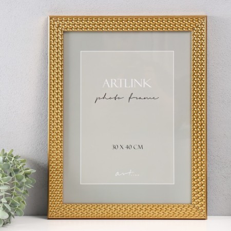Photo frame Plastic "Grace" 30x40 cm, gold (plastic screen)