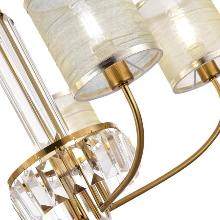 Suspended EVOLUCE lamp. Sle1119-303-05. Ellisse. 5x40 watts, E14, 65x65x39 cm, brass color-2