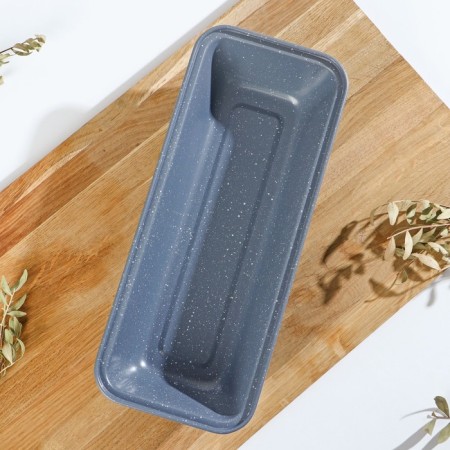 The form for baking is the shade “marble. Bread ", 31.5 × 13 × 6.5 cm, anti -stick coating, gray color-2